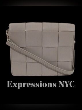 EXPRESSIONS NYC Woven Flap Crossbody